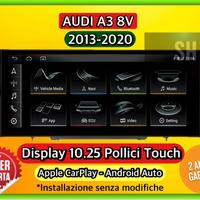 Schermo Fisso 10.25 Pollici android AUDI A3 8V