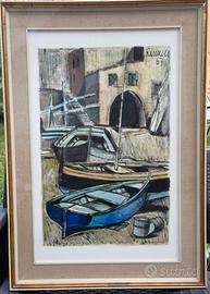 Rannucci Lucio barche sulla spiaggia 1967
