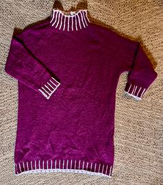 Abito in maglia magenta Made in Italy