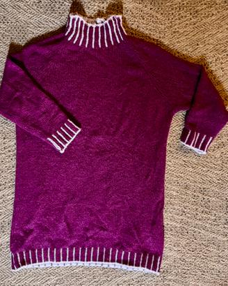 Abito in maglia magenta Made in Italy