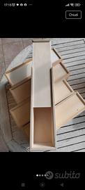 scatole in legno con coperchio apribile 