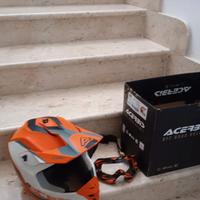 casco con scatola e fodera e maschera 