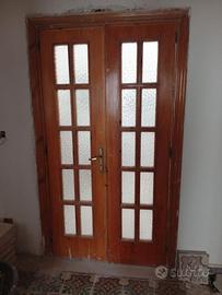 PORTA INTERNO VETRATA 2 ante misure 1,1X 2,1 m