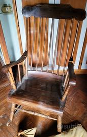 SEDIA A DONDOLO VINTAGE DESIGN SCANDINAVO