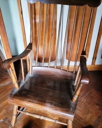 SEDIA A DONDOLO VINTAGE DESIGN SCANDINAVO