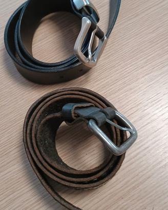 due cinture vera pelle made in Italy 