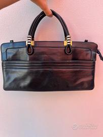 Borsa in pelle donna nera