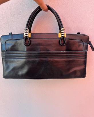 Borsa in pelle donna nera