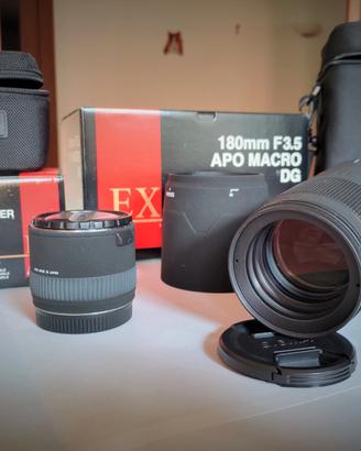 Sigma 180mm f/3.5 EX DG HSM Macro + duplicatore 2X