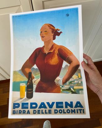 Poster stampa birra Pedavena arredo bar Pub