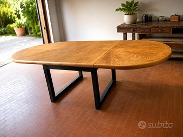 Tavolo rovere allungabile con gambe in ferro