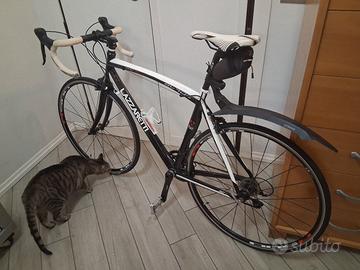Bici corsa alluminio forcella carbonio come nuova