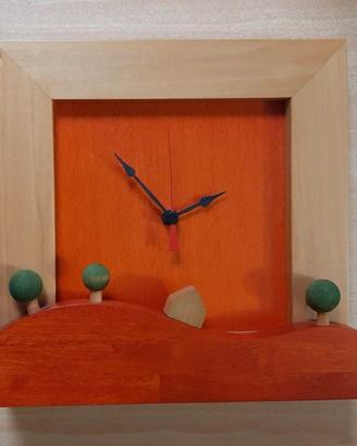 Orologio da parete in legno massello 24X24 cm