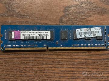 Kingston 2GB 2Rx8 DDR3 1333MHz PC3-10600U CL9 – Mo