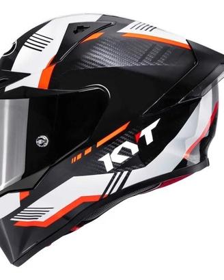 Casco Integrale Kyt R1R Carbon Zone Arancio