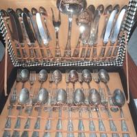 SET TAVOLA 48+3 PEZZI DECORATI IN SILVER