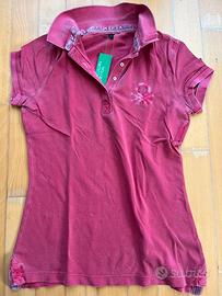 Polo orientale Benetton taglia S donna ciclamino