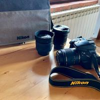 Nikon D3400 - tre lenti - custodia