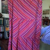 gonna a righe oblique stile boho multicolor