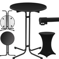 Tavolo da Bar Pieghevole, 80x110 cm, Nero Opaco