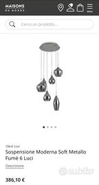 Ideal Lux Soft SP6 lampadario design sospensione 