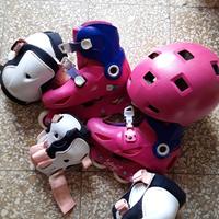 Pattini Roller bambina PLAY3 rosa-lilla