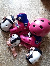 Pattini Roller bambina PLAY3 rosa-lilla
