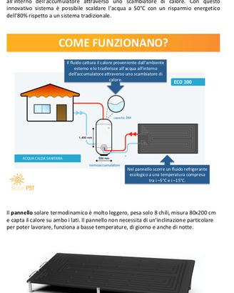 Pannelli solari termodinamici blocco termodinamico