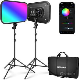 NEEWER RGB168 Kit 2 pannelli +kit batterie NP-F970