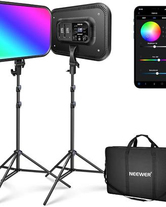NEEWER RGB168 Kit 2 pannelli +kit batterie NP-F970