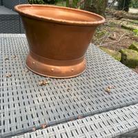 sottovaso/pentola in rame puro vintage made in ita