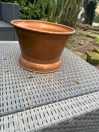 sottovaso/pentola in rame puro vintage made in ita
