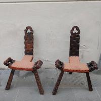 Sedie stile brutalista Spagna anni 60