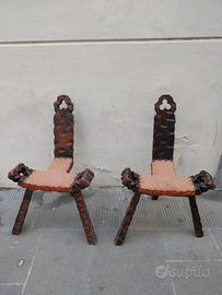 Sedie stile brutalista Spagna anni 60