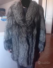 pelliccia vintage donna volpe argentata 
