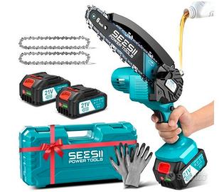 SEESII Mini Motosega a Batteria 8000mAh, 900W 6 Po