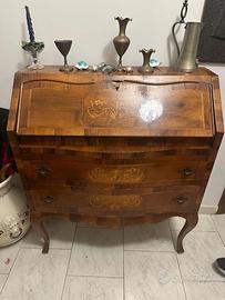 Ribalta / Bureau stile Barocco Veneziano in noce