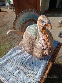 tacchino in ceramica dipinto a mano rb