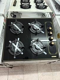 Piano cottura vetro nero rustico 60cm nuovo garant