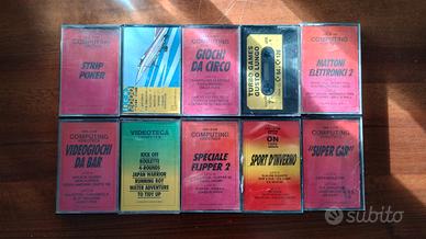 10 cassette di giochi per Commodore 64