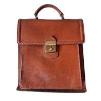 Borsa Valigetta Pelle Marrone Vintage Anni 80