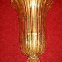 1940 Tre Appliques spruzzate foglia oro. Venini