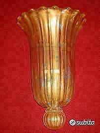 1940 Tre Appliques spruzzate foglia oro. Venini