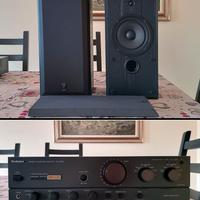 AMPLIFICATORE E CASSE ACUSTICHE HI-FI VINTAGE