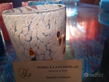 Bicchieri Arlecchino di vetro di Murano