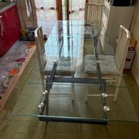 Tavolo allungabile in vetro