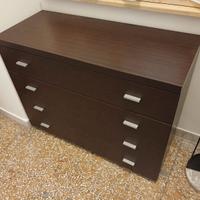 Comò marrone scuro cassettiera 4 cassetti (107x81)