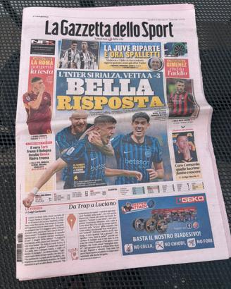 Giornale Calcio Gazzetta Dello Sport Inter Fiorent