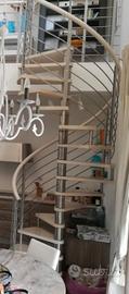 Scala elicoidale acciaio e legno