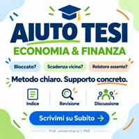 Aiuto Tesi Economia Finanza Prof Universitario